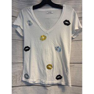 Lauren Moshi Foil Kisses Tshirt Size XS